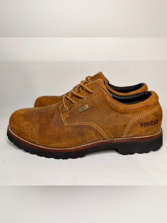 RedHead Bone-Dry Waterproof Leather Chunky Platform Work Boots Vibram Size 11